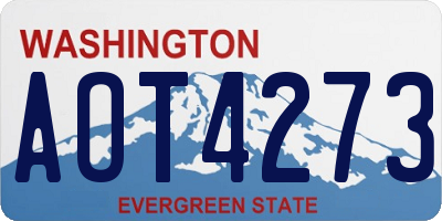 WA license plate AOT4273
