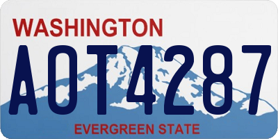 WA license plate AOT4287