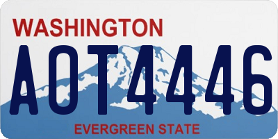 WA license plate AOT4446