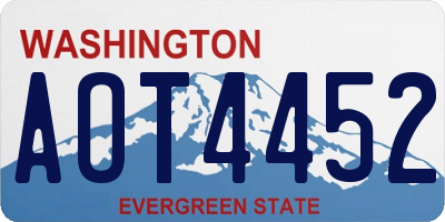 WA license plate AOT4452