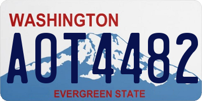 WA license plate AOT4482