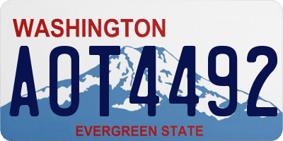 WA license plate AOT4492