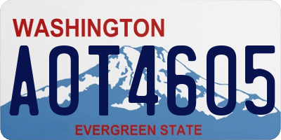 WA license plate AOT4605