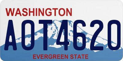 WA license plate AOT4620