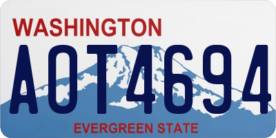 WA license plate AOT4694