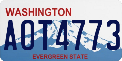 WA license plate AOT4773