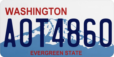 WA license plate AOT4860