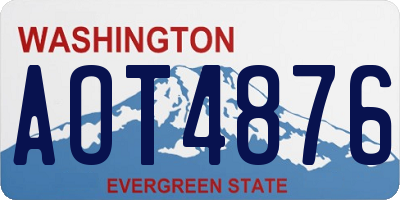 WA license plate AOT4876