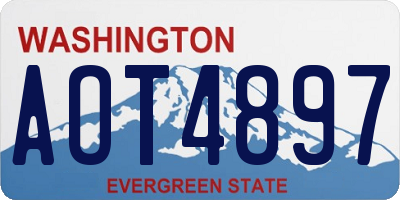 WA license plate AOT4897