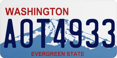 WA license plate AOT4933