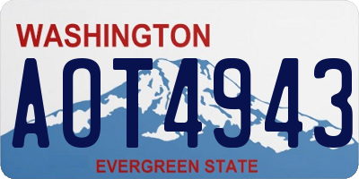 WA license plate AOT4943