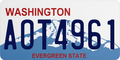 WA license plate AOT4961