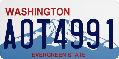 WA license plate AOT4991