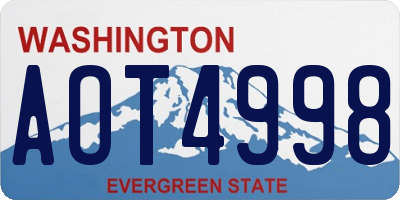 WA license plate AOT4998
