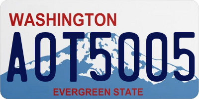 WA license plate AOT5005