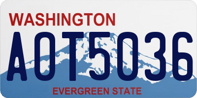 WA license plate AOT5036