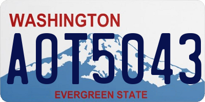 WA license plate AOT5043
