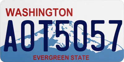 WA license plate AOT5057