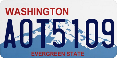 WA license plate AOT5109