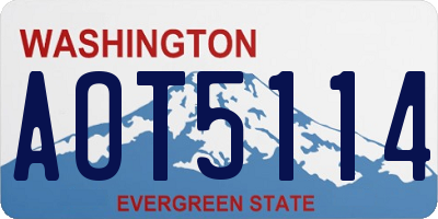 WA license plate AOT5114