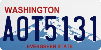 WA license plate AOT5131