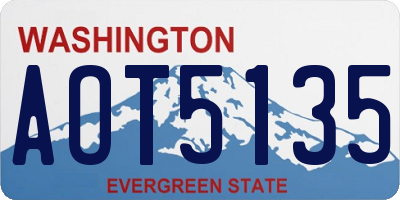 WA license plate AOT5135