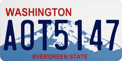 WA license plate AOT5147