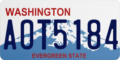 WA license plate AOT5184