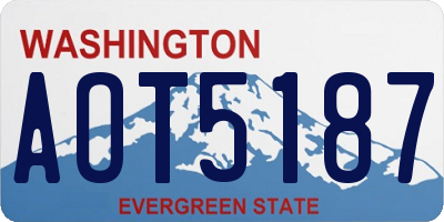 WA license plate AOT5187