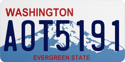 WA license plate AOT5191