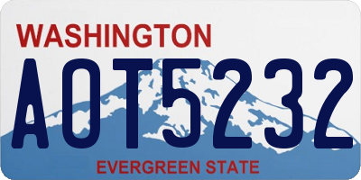 WA license plate AOT5232