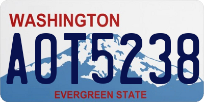 WA license plate AOT5238