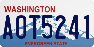 WA license plate AOT5241