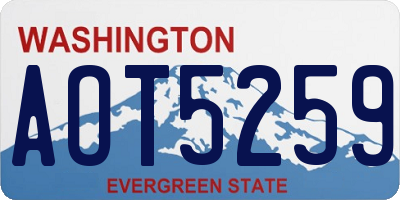 WA license plate AOT5259