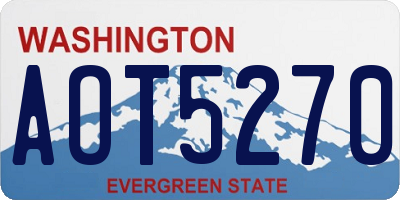 WA license plate AOT5270