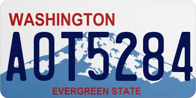 WA license plate AOT5284