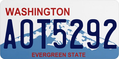 WA license plate AOT5292
