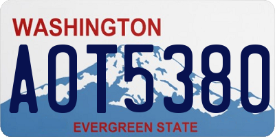 WA license plate AOT5380