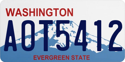 WA license plate AOT5412
