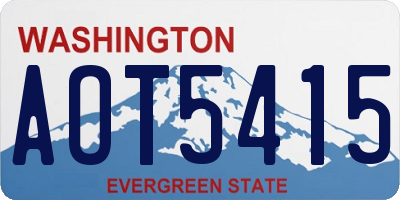 WA license plate AOT5415