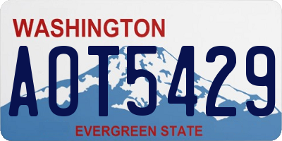 WA license plate AOT5429