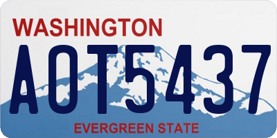 WA license plate AOT5437