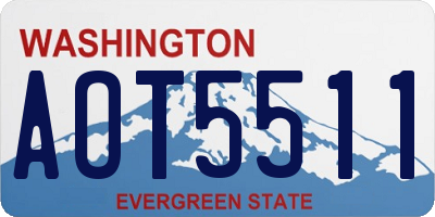 WA license plate AOT5511