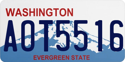 WA license plate AOT5516