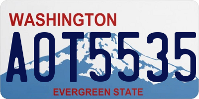 WA license plate AOT5535