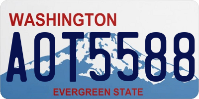 WA license plate AOT5588