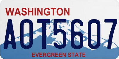 WA license plate AOT5607