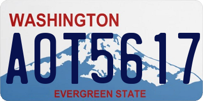 WA license plate AOT5617