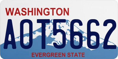 WA license plate AOT5662