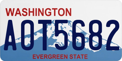 WA license plate AOT5682